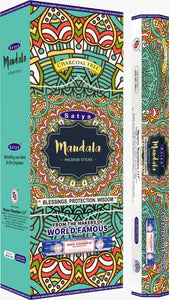 Satya "Nag Champa" Mandala Incense Sticks & Burns: 45 Minutes/Stick 20 Sticks/Tube 6 Tubes/Box