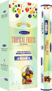 Satya "Nag Champa" Tropical Fruites Incense Sticks & Burns: 45 Minutes/Stick 20 Sticks/Tube 6 Tubes/Box