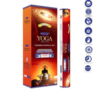 Satya "Nag Champa" Yoga Incense Sticks & Burns: 45 Minutes/Stick 9" 20 Sticks/Tube 6 Tubes/Box