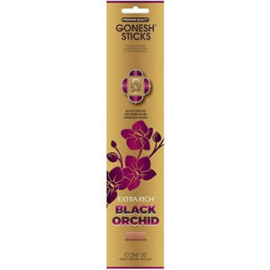 Gonesh - Spiritual Sky Oil Black Orchid Incense Sticks 20 Pack 10" 