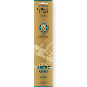 Gonesh - Spiritual Sky Oil Arctic Chill Incense Sticks 20 Pack 10" 