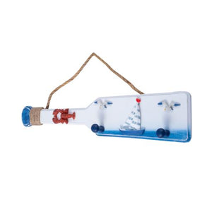 Blue Harbour Clothes Hanger Paddle With Sailboat White Navy Blue