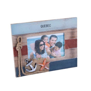 Blue Harbour Picture Frame 4X6" Quebec Red Blue Light Blue Brown