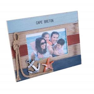 Blue Harbour Picture Frame 4X6" Cape Breton Red Blue Light Blue Brown