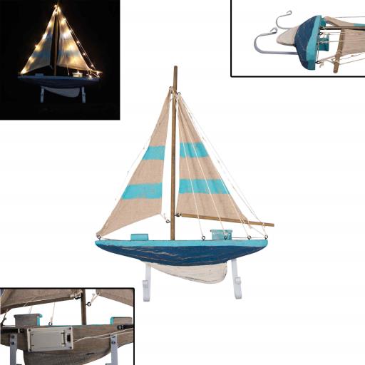 Blue Harbour Sailboat With Hooks 