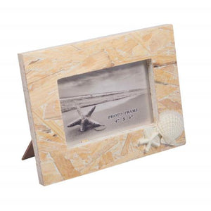 Blue Harbour Picture Frame 4X6" Starfish & Seashell Natural 4X6