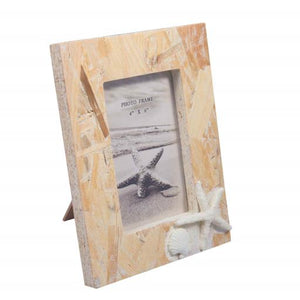 Blue Harbour Picture Frame 4X6" Starfish & Seashell Natural 4X6