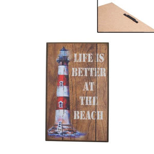 Blue Harbour Plaque Lighthouse "Life Is Better At The Beach" 