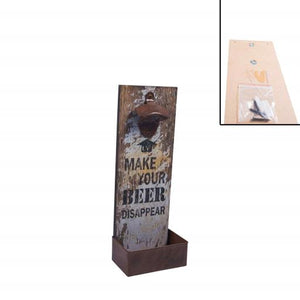 SeasonZ Bottle Opener Rustic "Make Your Beer Disappear" 