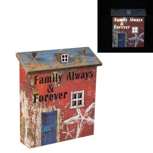 Blue Harbour House Starfish Red "Family Always & Forever" 