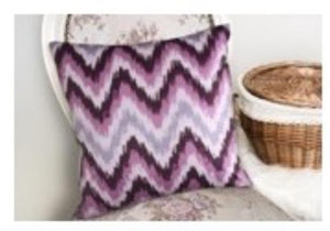 SeasonZ Maroon Triangle Wave Cushion 18"X18" Including Pillow Insert 