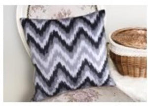 SeasonZ Black Triangle Wave Cushion 18"X18" Including Pillow Insert 