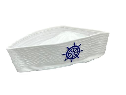 Blue Harbour Sailor Hat Ship Wheel White