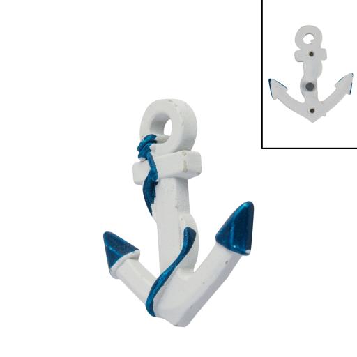 Blue Harbour Magnet Mini Anchor White Navy Blue