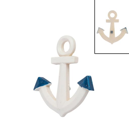 Blue Harbour Mini Anchor Magnet Navy Blue White