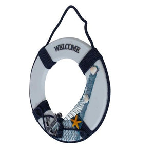 Blue Harbour Lifebuoy Welcome Anchor White Navy Blue