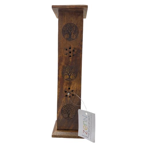 ZenN Hanging Tower Incense Burner Tree Of Life Wooden Box