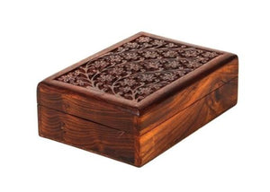 ZenN Box Carved Flowers Brown