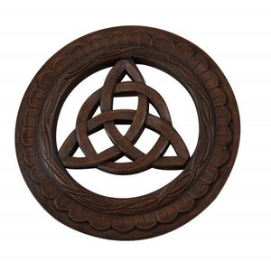 ZenN Plaque Celtic Triquetra Polished Dark Brown