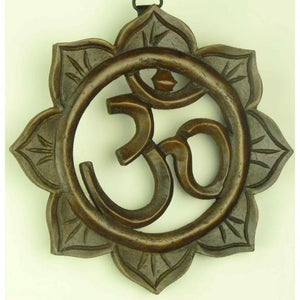 ZenN Small Plaque Om In Lotus 6"