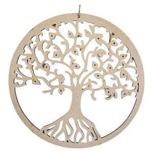 ZenN Tree Of Life Wooden Wall Logo Light Brown