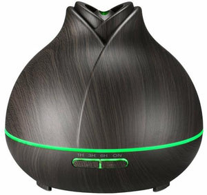 ZenN Electric Aroma Diffuser 300Ml 14W Flower Blossom Dark Brown Mist Capacity: 30Ml/H Including Adaptor & Measuring Cup