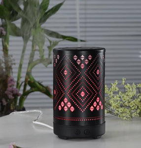 ZenN Electric Aroma Diffuser 100Ml 7W Geometric Designs Black Mist Capacity: 30Ml/H Including Adaptor & Measuring Cup