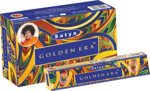 Satya "Nag Champa" Golden Era Incense Sticks 15G (Champa Fragrance) 7.8" 15G/ Pack 12 Packs/ Box & Total 180G