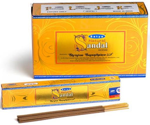 Satya "Nag Champa" Sandal Natural Incense Sticks 15G 15 G/ Pack 12 Packs/ Box & Total 180G