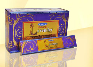 Satya "Nag Champa" Lavender Natural Incense Sticks 15G 15 G/ Pack 12 Packs/ Box & Total 180G