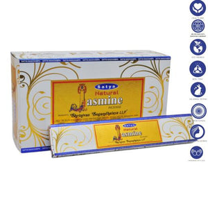 Satya "Nag Champa" Jasmine Natural Incense Sticks 15G 7.8" 15 G/ Pack 12 Packs/ Box & Total 180G