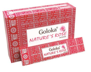 Goloka - Aid Charity while Enjoying Quality Nature'S Rose Incense Sticks 15G 7.8" 15G/ Pack 12 Packs/ Box