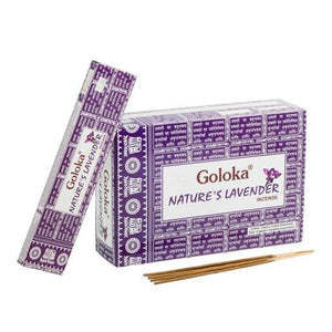 Goloka - Aid Charity while Enjoying Quality Nature'S Lavender Incense Sticks 15G 15G/ Pack 12 Packs/ Box