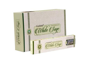 Goloka - Aid Charity while Enjoying Quality White Sage Incense Sticks 15G 7.8" 15G/ Pack 12 Packs/ Box