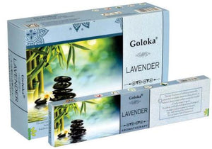 Goloka - Aid Charity while Enjoying Quality Aroma Lavender Incense Sticks 15G 7.8" 15G/ Pack 12 Packs/ Box