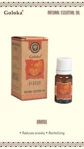 Goloka - Aid Charity while Enjoying Quality Orange Natural & Undiluted Essential Oil 10Ml 10Ml/ Bottle 12 Bottles/ Box