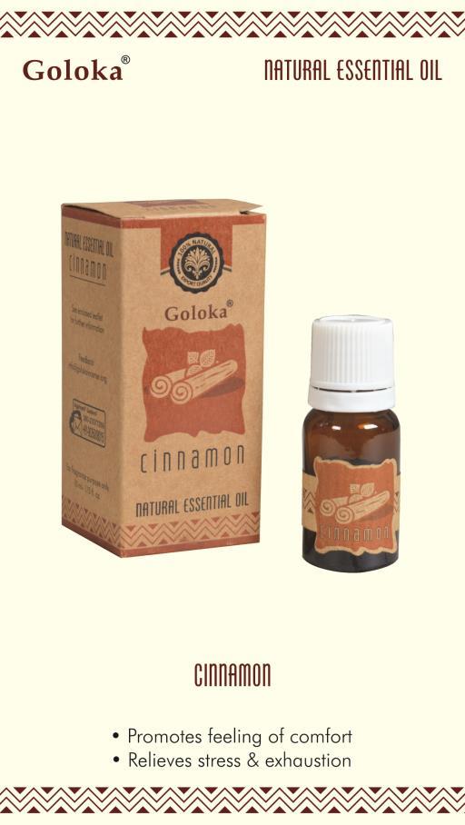 Goloka - Aid Charity while Enjoying Quality Cinnamon Natural & Undiluted Essential Oil 10Ml 10Ml/ Bottle 12 Bottles/ Box