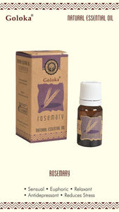 Goloka - Aid Charity while Enjoying Quality Rosemary Natural & Undiluted Essential Oil 10Ml 10Ml/ Bottle 12 Bottles/ Box