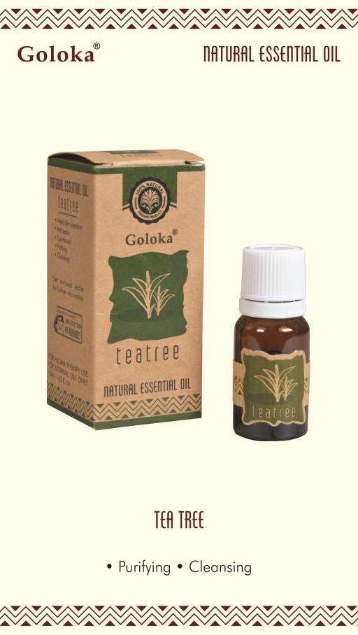 Goloka - Aid Charity while Enjoying Quality Tea Tree Natural & Undiluted Essential Oil 10Ml 10Ml/ Bottle 12 Bottles/ Box