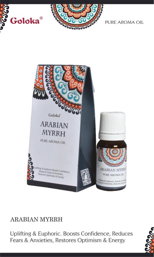 Goloka - Aid Charity while Enjoying Quality Arabian Myrrh Aroma Oil 10Ml/ Bottle 12 Bottles/ Box