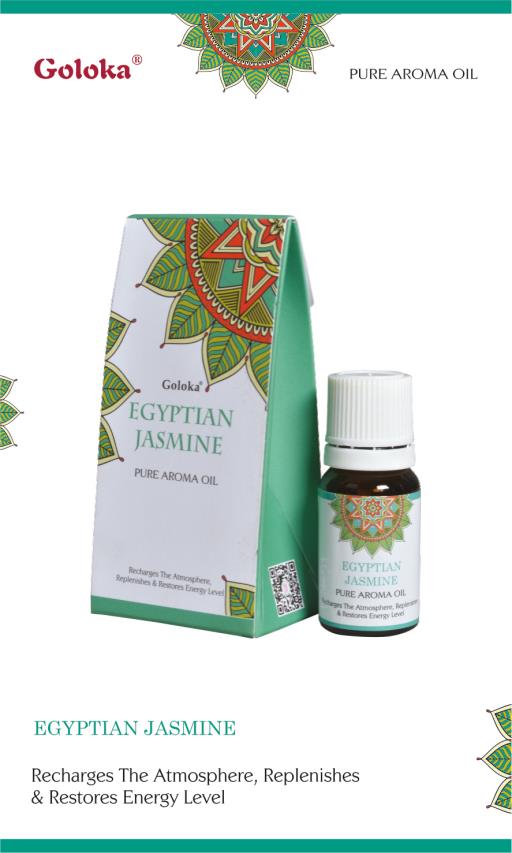 Goloka - Aid Charity while Enjoying Quality Egyptian Jasmine Aroma Oil 10Ml 10Ml/ Bottle 12 Bottles/ Box