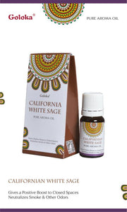 Goloka - Aid Charity while Enjoying Quality Californian White Sage Aroma Oil 10Ml 10Ml/ Bottle 12 Bottles/ Box