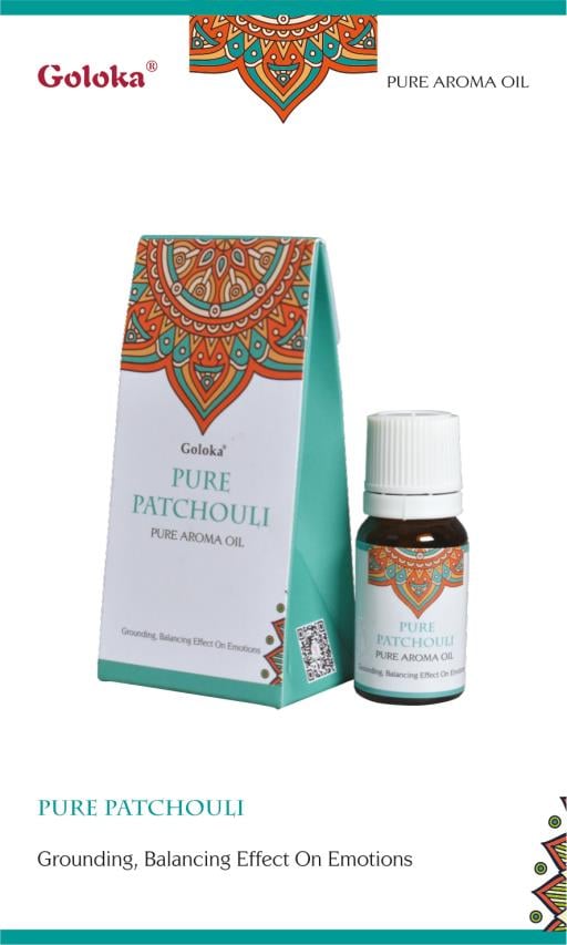 Goloka - Aid Charity while Enjoying Quality Pure Patchouli Aroma Oil 10Ml/ Bottle 12 Bottles/ Box