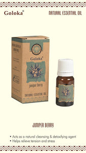 Goloka - Aid Charity while Enjoying Quality Juniper Berry Natural & Undiluted Essential Oil 10Ml 10Ml/ Bottle 12 Bottles/ Box