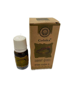 Goloka - Aid Charity while Enjoying Quality Sweet Grass Natural & Undiluted Essential Oil 10Ml/ Bottle 12 Bottles/ Box