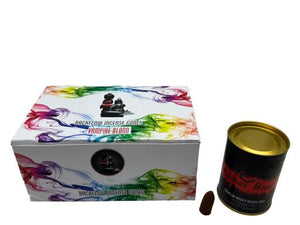 Goloka - Aid Charity while Enjoying Quality Vampire Blood Backflow Incense Cones 144 Pcs 1.5" 24 Cones (95G Approx.)/ Tin Canister 6 Tins/ Display Box