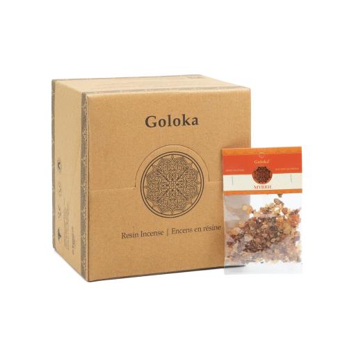 Goloka - Aid Charity while Enjoying Quality Myrrh Resin 15G 24 Packs/ Display Box