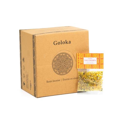 Goloka - Aid Charity while Enjoying Quality Nag Champa Resin 15G 24 Packs/ Display Box