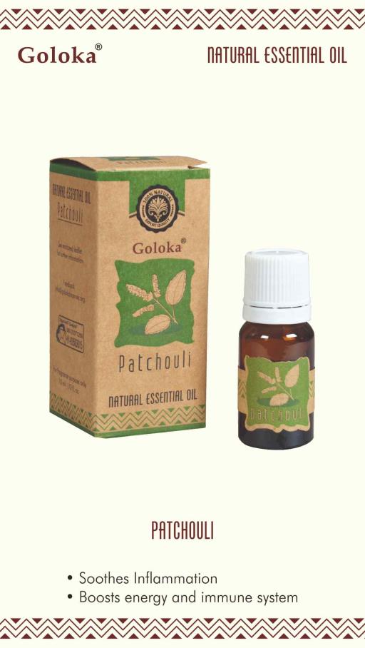 Goloka - Aid Charity while Enjoying Quality Patchouli Natural & Undiluted Essential Oil 100Ml 100Ml/ Bottle 10 Bottles/ Shrink Wrap & 40 Bottles/Per Case