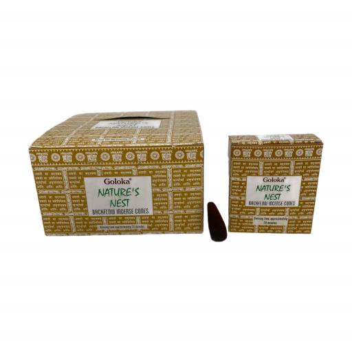 Goloka - Aid Charity while Enjoying Quality Nature'S Nest Backflow Incense Cones 120 Pcs 1.5